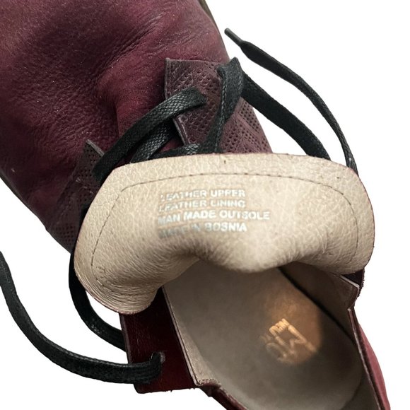 Miz Mooz Womens Oxfords EU 41 / US 9.5 Trudy Eggplant Maroon Leather Office Work - Picture 8 of 15